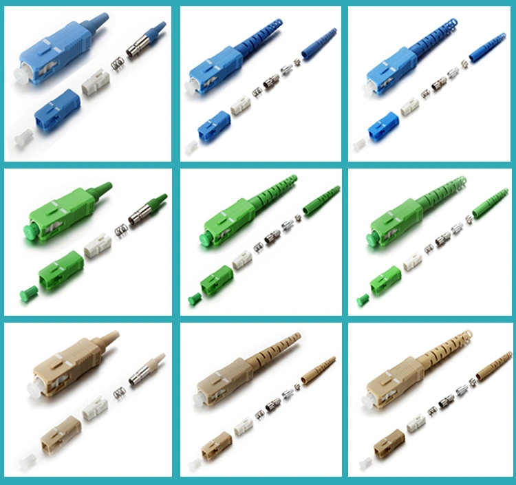 Fiber Optic Connector Patch Cord Pigtails LC PC Om5 0.9mm Sx 2.0mm Connector Parts Communication Network Accessories