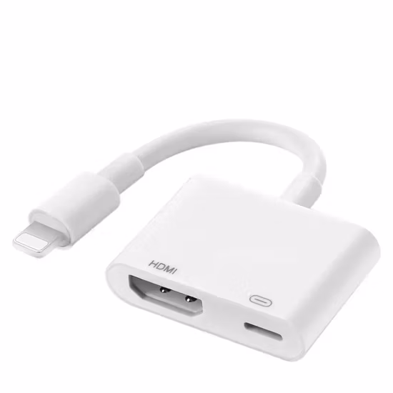 8pin to HDMI AV Video Adapter for Apple Lightning to Digital AV Adapter Converter with Lighting Charging Port for HD TV Monitor
