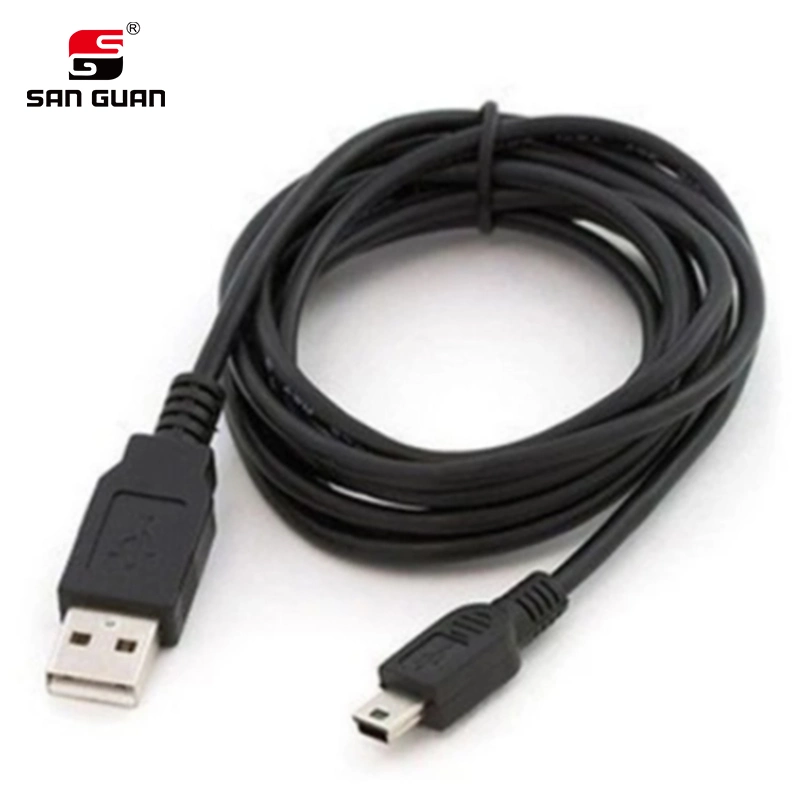 Sanguan Male a to Mini B 5 Pin Charging Cable USB T Port Data Cable for Digital Cameras MP3 MP4 Video Player