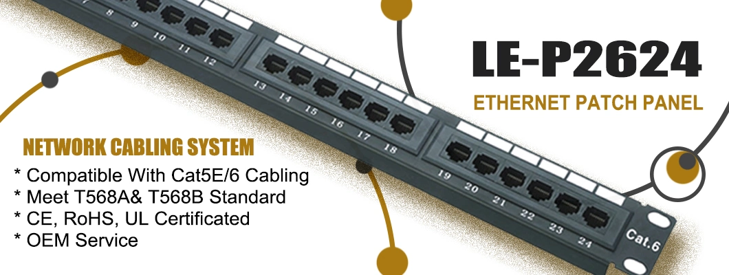 Le 1u UTP 12 Port Crs Patch Panel Cat5 Krone IDC Network Accessory