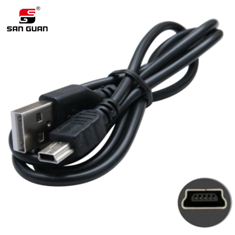 Sanguan Male a to Mini B 5 Pin Charging Cable USB T Port Data Cable for Digital Cameras MP3 MP4 Video Player