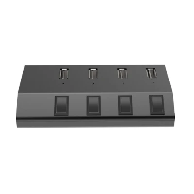 Uh3049 Superspeed USB3.0 Hub en aluminium à 4 ports avec charge rapide