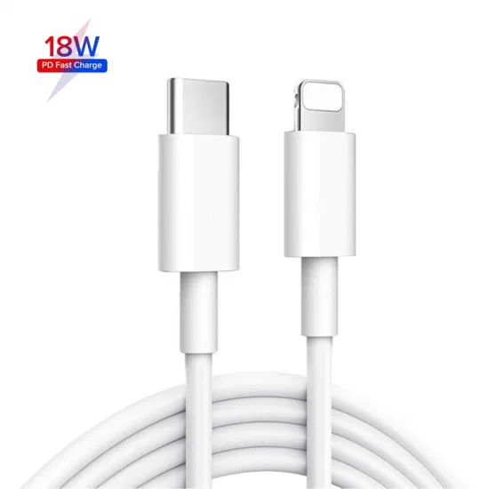 Câble de données USB d'origine Pd 20W Type C à 8 broches câble USB C de Charge rapide 18W pour iPhone 8/X/11/12/12 PRO Max/12 Mini